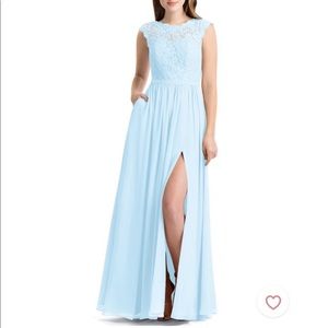 Azazie Arden Bridesmaid Dress Sky Blue